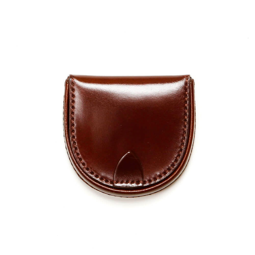 Genuine Leather Change Purse Brown