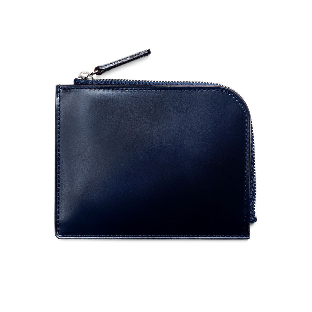  Coach Slim Billfold in Burnished Leather, Deep Blue