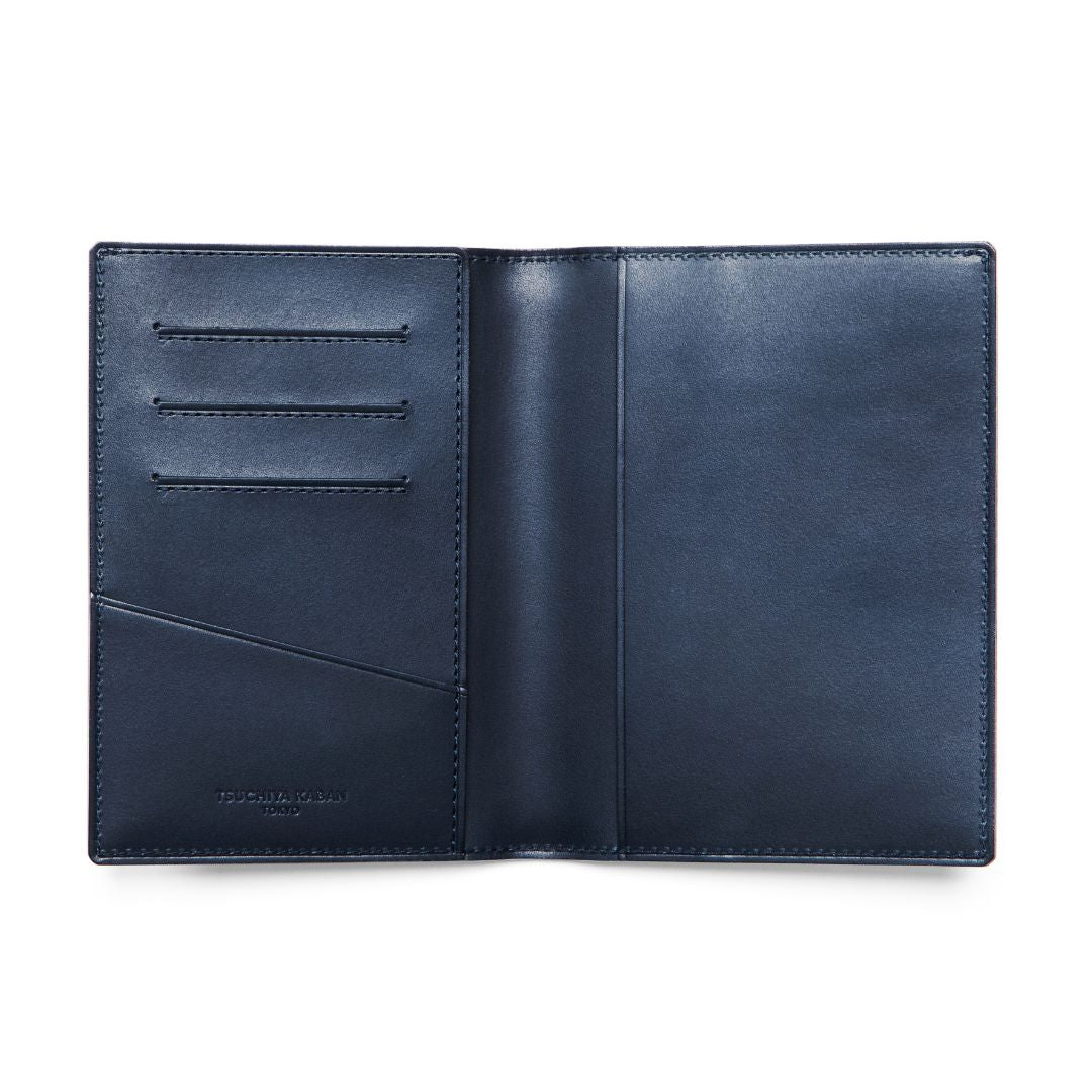 Steerhide (Nume Leather) Nume plus Passport Holder【Global Stores Exclusive】 in Navy Made in Japan