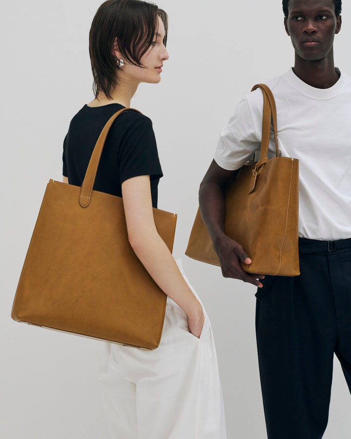 Diario Tall Tote | Leather Tote | Tsuchiya Kaban –Timeless Leather