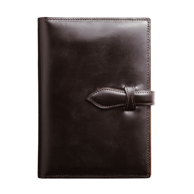Bridle Leather Bridle Planner in Dark Brown Made in Japan Front