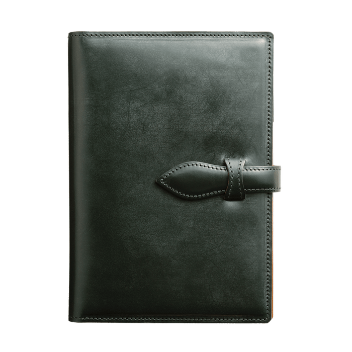 Bridle Leather Bridle Planner in Dark Green Made in Japan Front
