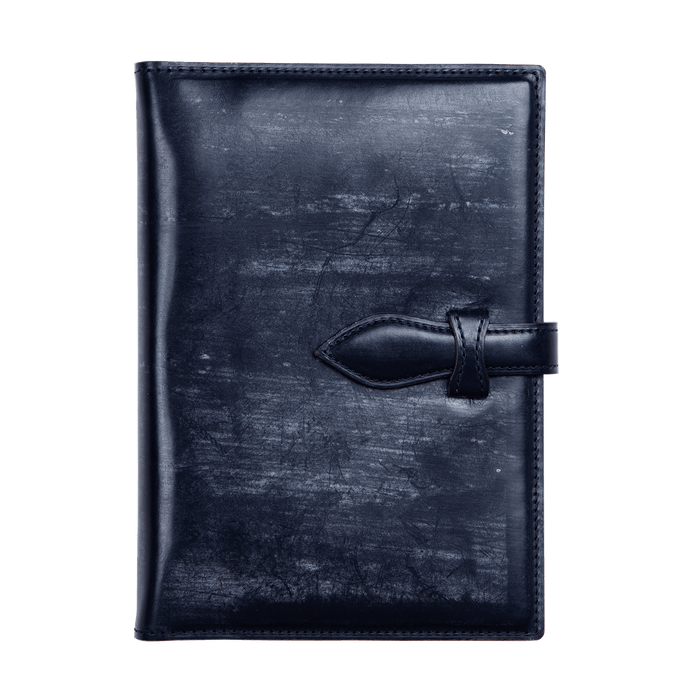 Bridle Leather Bridle Planner in Navy Made in Japan Front