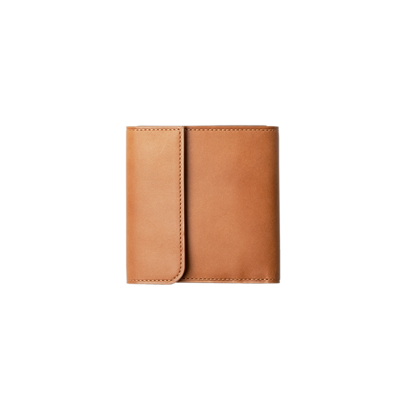 Steerhide Black Nume Small Wallet in Oak Made in Japan