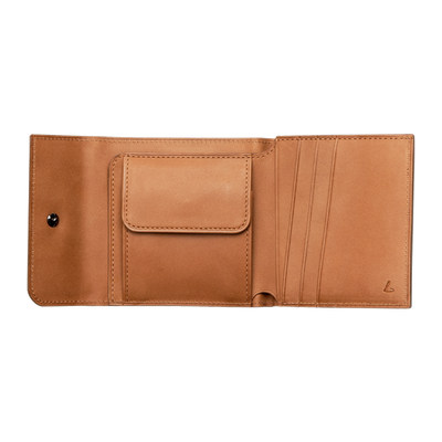 Steerhide Black Nume Small Wallet in Oak Made in Japan