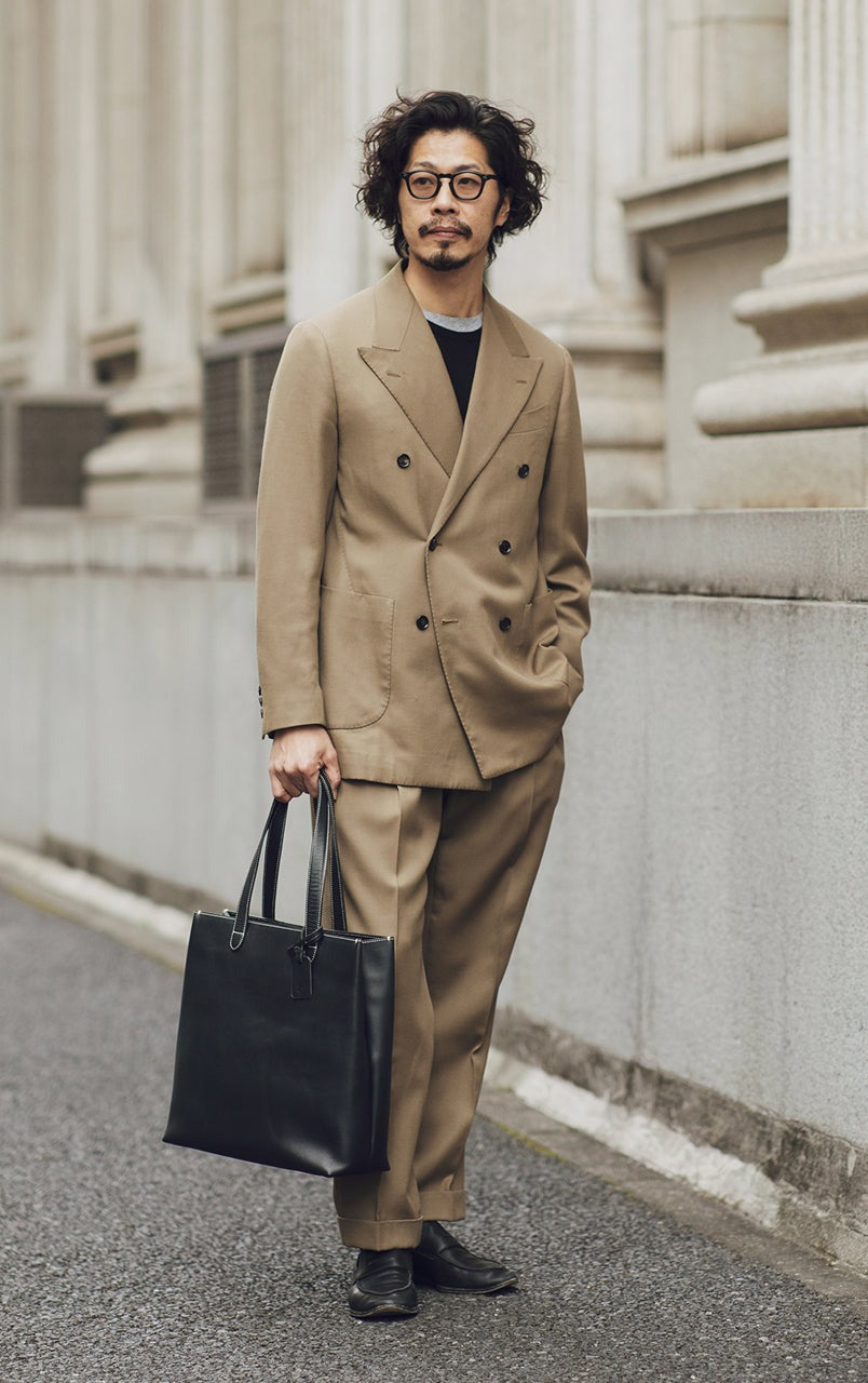 Leather Bags for Business Scenes with Stylist Akihiro Shikata