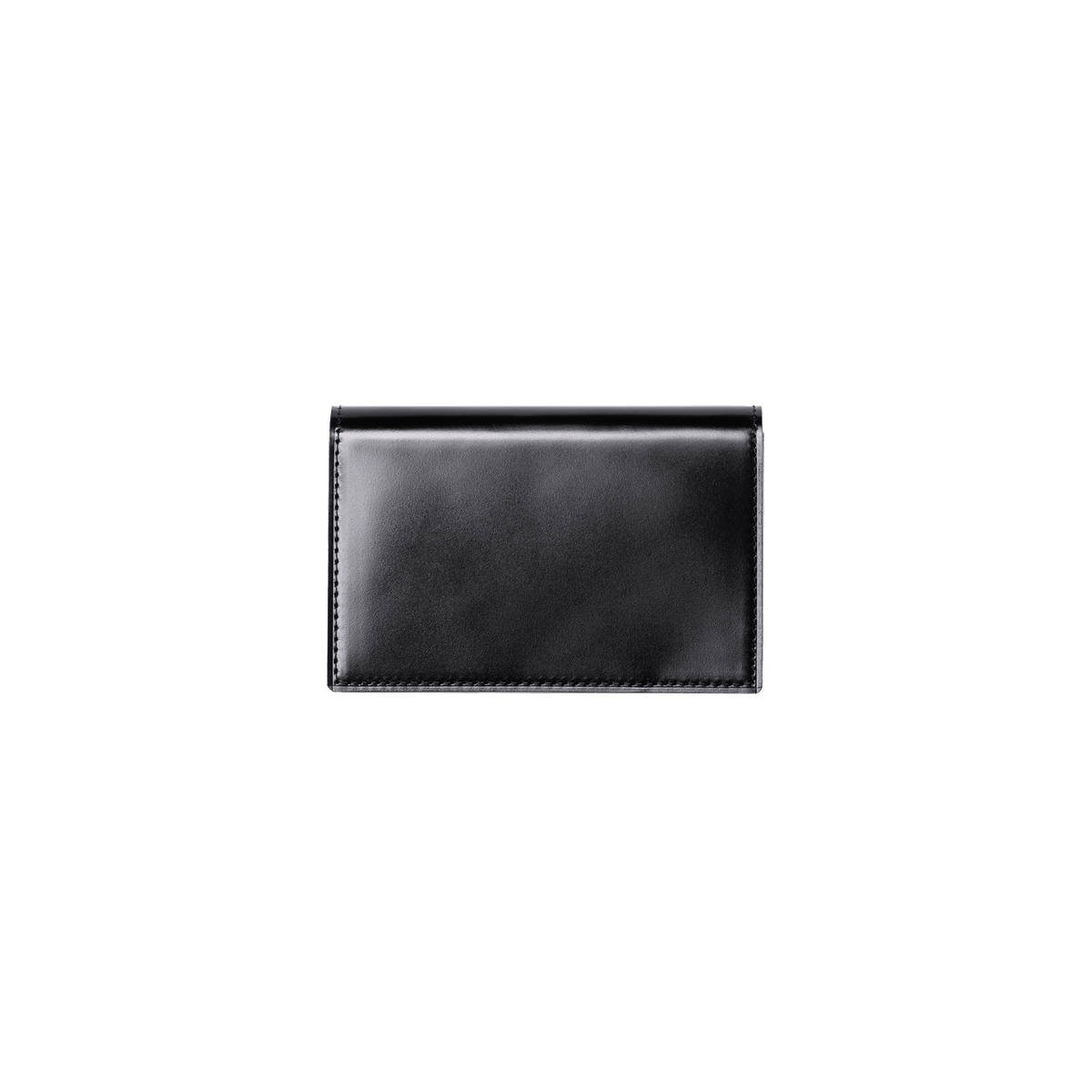 Cordovan Cordovan Gusseted Card Case in Black Made in Japan