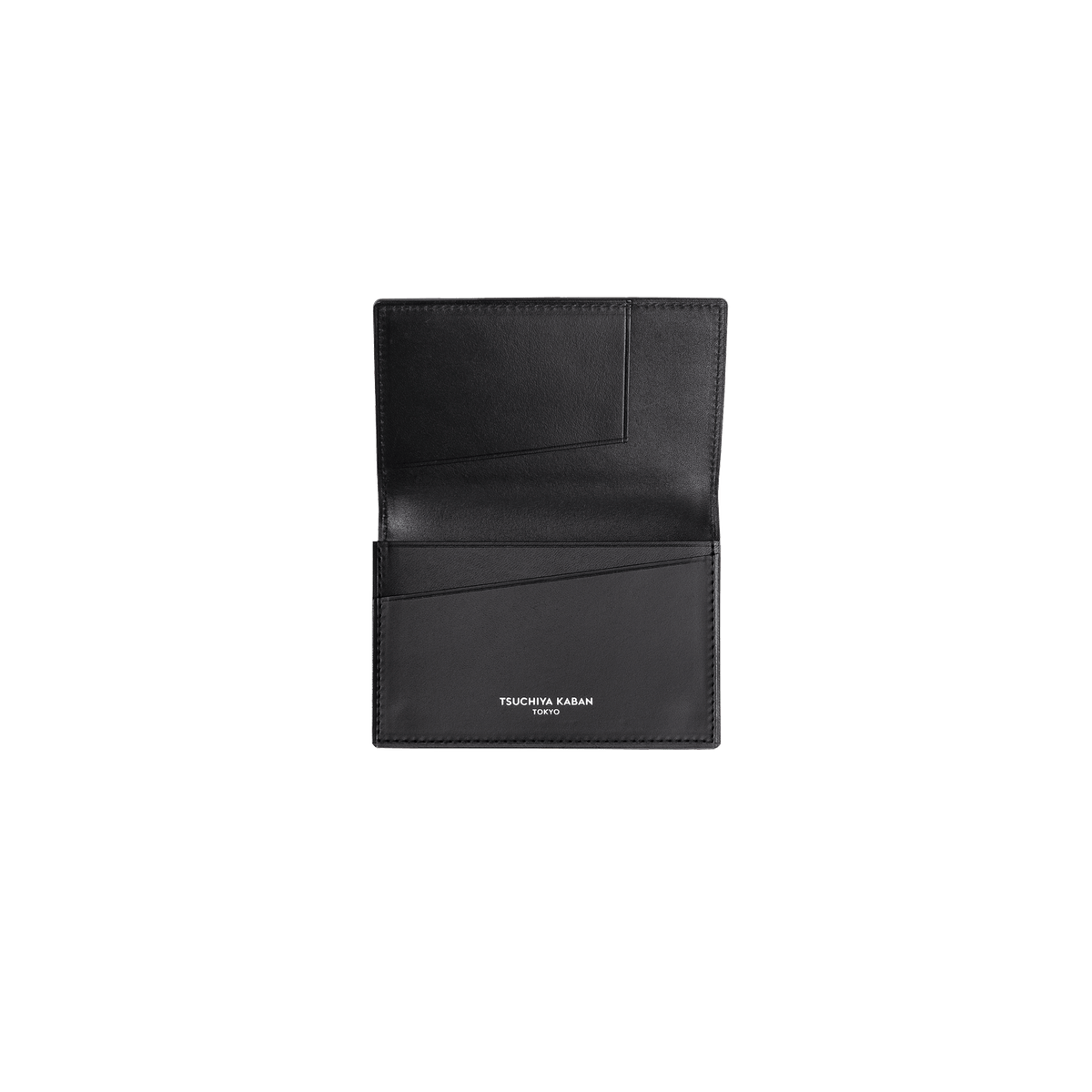 Cordovan Cordovan Gusseted Card Case in Black Made in Japan