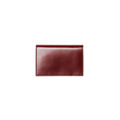 Cordovan Cordovan Gusseted Card Case in Cognac Made in Japan