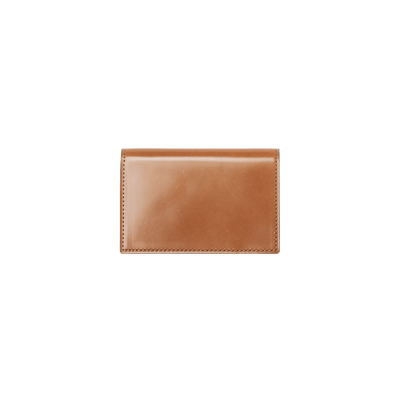 Cordovan Cordovan Gusseted Card Case in Tan Made in Japan