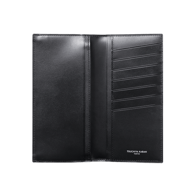 Cordovan Cordovan Vertical Long Wallet With Coin Pocket in Black Made in Japan