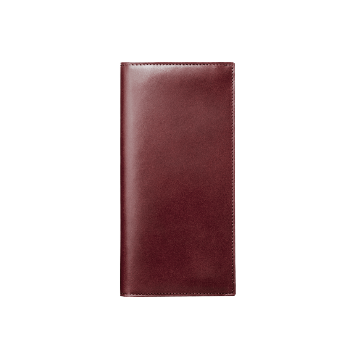 Cordovan Cordovan Vertical Long Wallet With Coin Pocket in Cognac Made in Japan