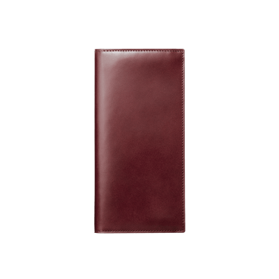 Cordovan Cordovan Vertical Long Wallet With Coin Pocket in Cognac Made in Japan