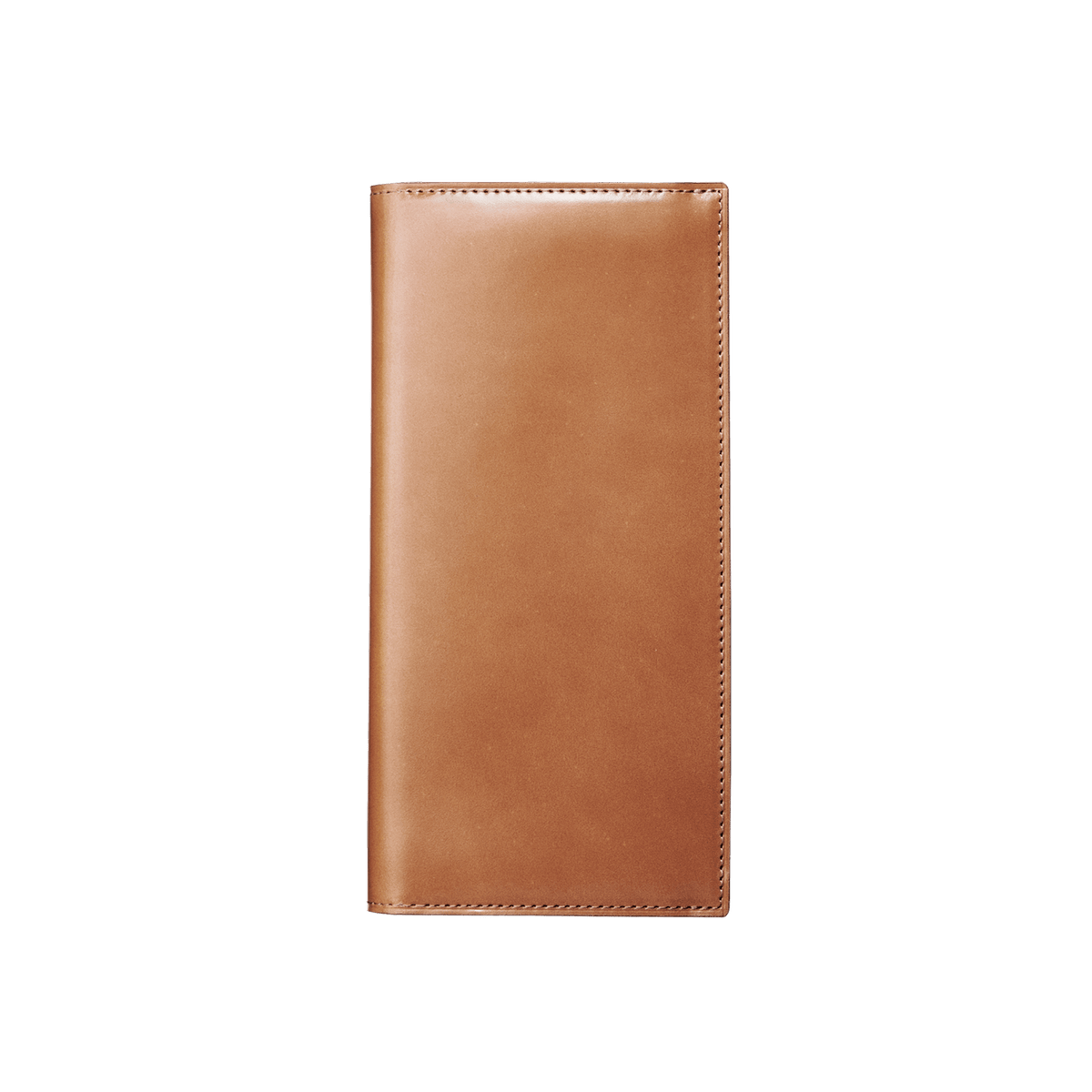 Cordovan Cordovan Vertical Long Wallet With Coin Pocket in Tan Made in Japan