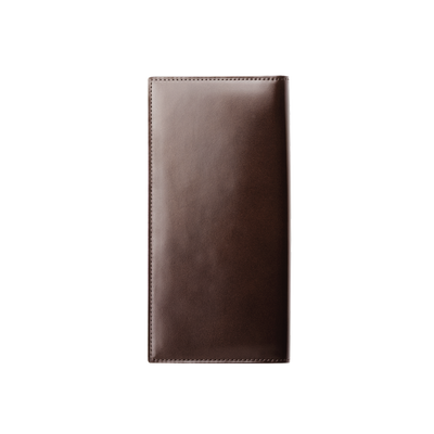 Cordovan Vertical Long Wallet With Coin Pocket  Made in Japan