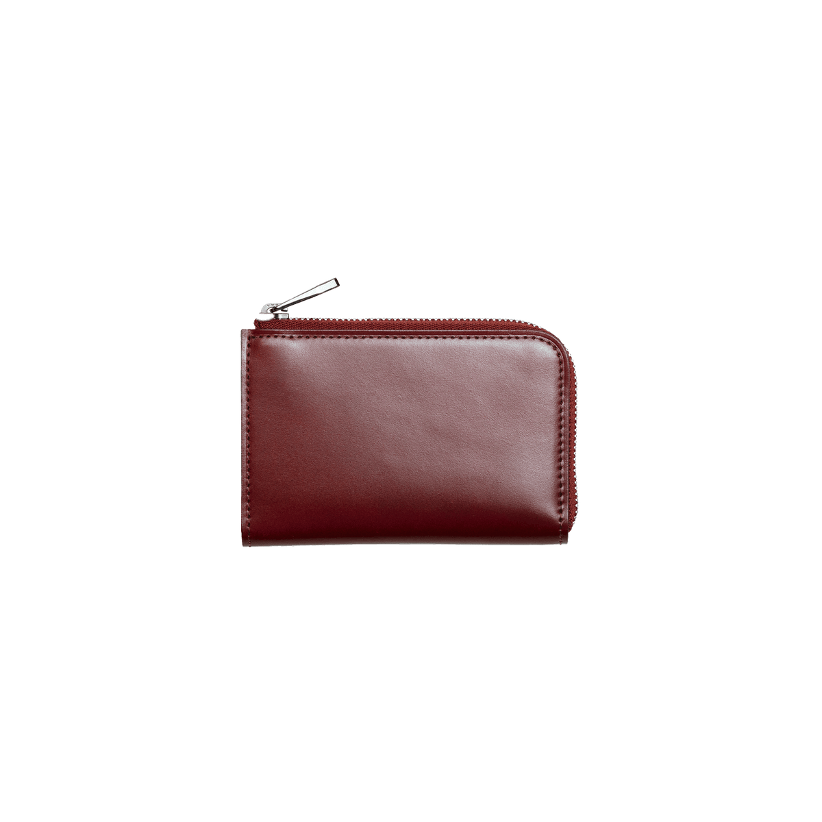 Cordovan Cordovan Gusseted L Zip Wallet in Cognac Made in Japan