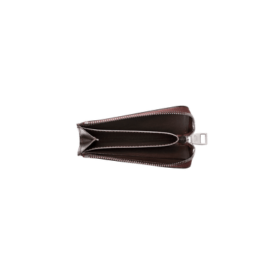 Cordovan Cordovan Gusseted L Zip Wallet in Cognac Made in Japan