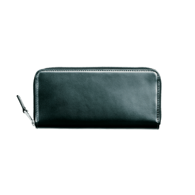 Cordovan Cordovan Compact Zip Long Wallet  in Bottle Green Made in Japan