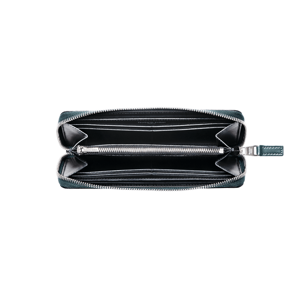 Cordovan Cordovan Compact Zip Long Wallet  in Bottle Green Made in Japan