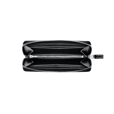 Cordovan Cordovan Compact Zip Long Wallet  in Black Made in Japan