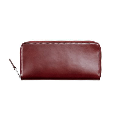 Cordovan Cordovan Compact Zip Long Wallet  in Cognac Made in Japan