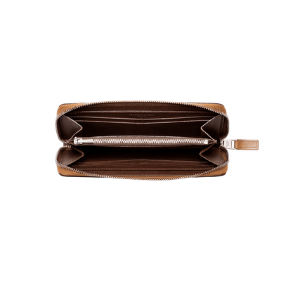 Cordovan Cordovan Compact Zip Long Wallet  in Tan Made in Japan
