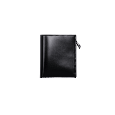 Cordovan Cordovan Compact Bifold Wallet in Black Made in Japan
