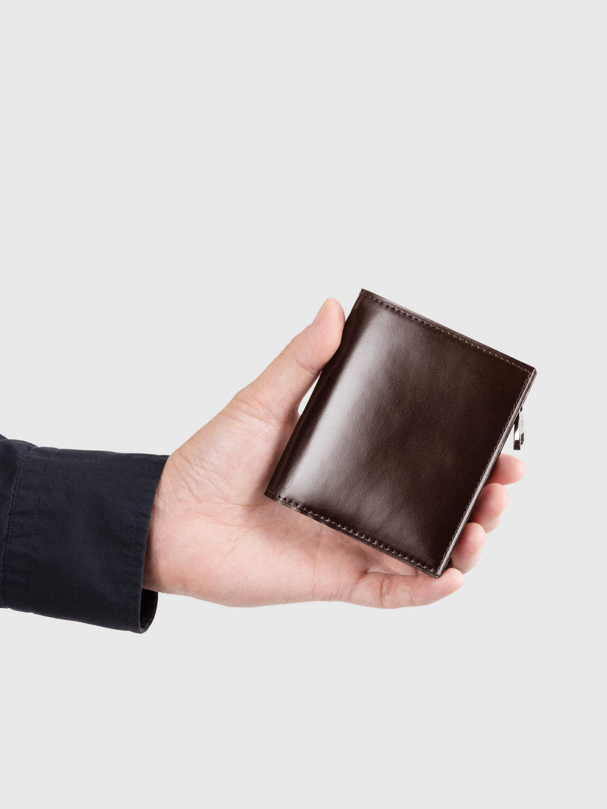 Cordovan Cordovan Compact Bifold Wallet in Bottle Green Made in Japan