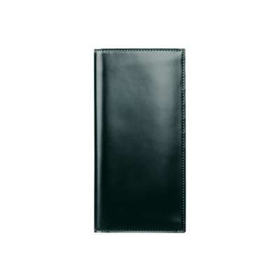 Cordovan Cordovan Vertical Long Wallet in Bottle Green Made in Japan