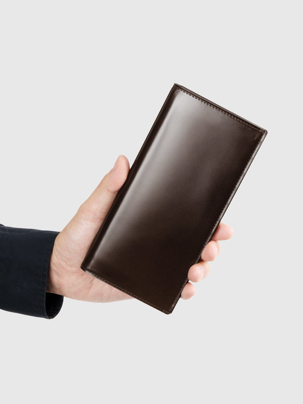 Cordovan Cordovan Vertical Long Wallet in Bottle Green Made in Japan