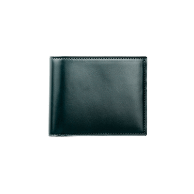 Cordovan Cordovan Slim Bifold Wallet in Bottle Green Made in Japan