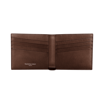 Cordovan Cordovan Slim Bifold Wallet in Havana Brown Made in Japan