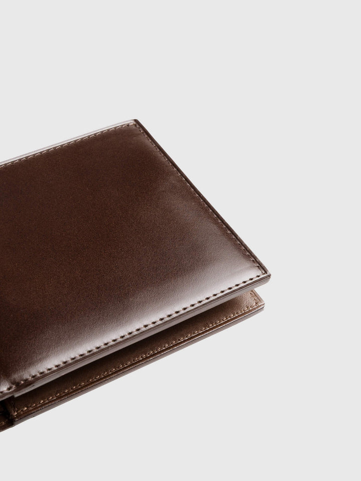 Cordovan Slim Bifold Wallet | Cordovan Leather Wallet | Tsuchiya