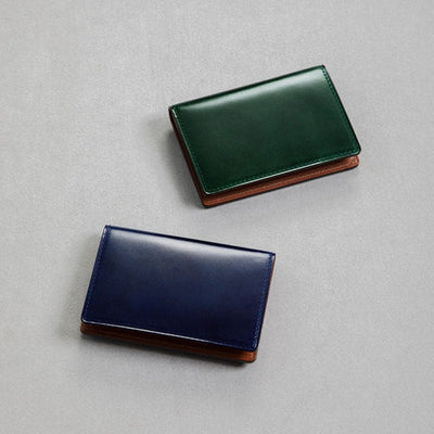 Cordovan Cordovan Card Case in Black x Black Made in Japan