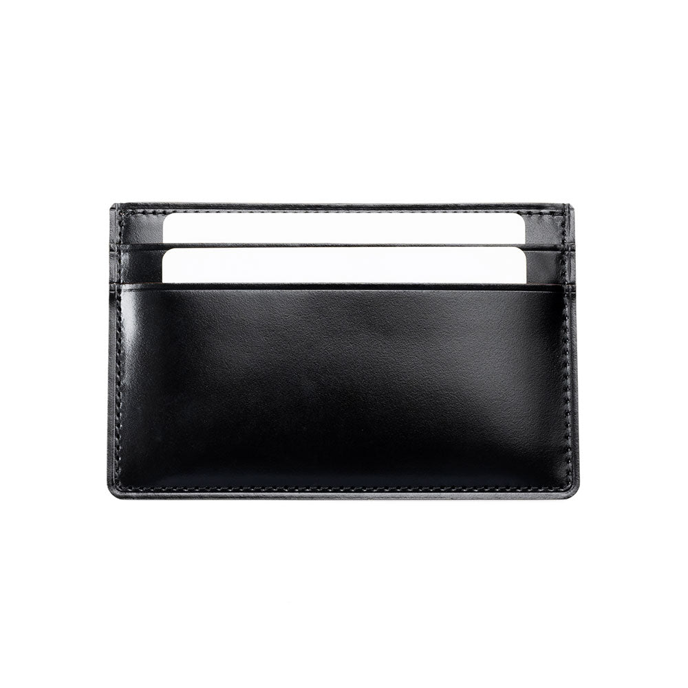 Cordovan Cordovan Card Holder in Black x Black Made in Japan