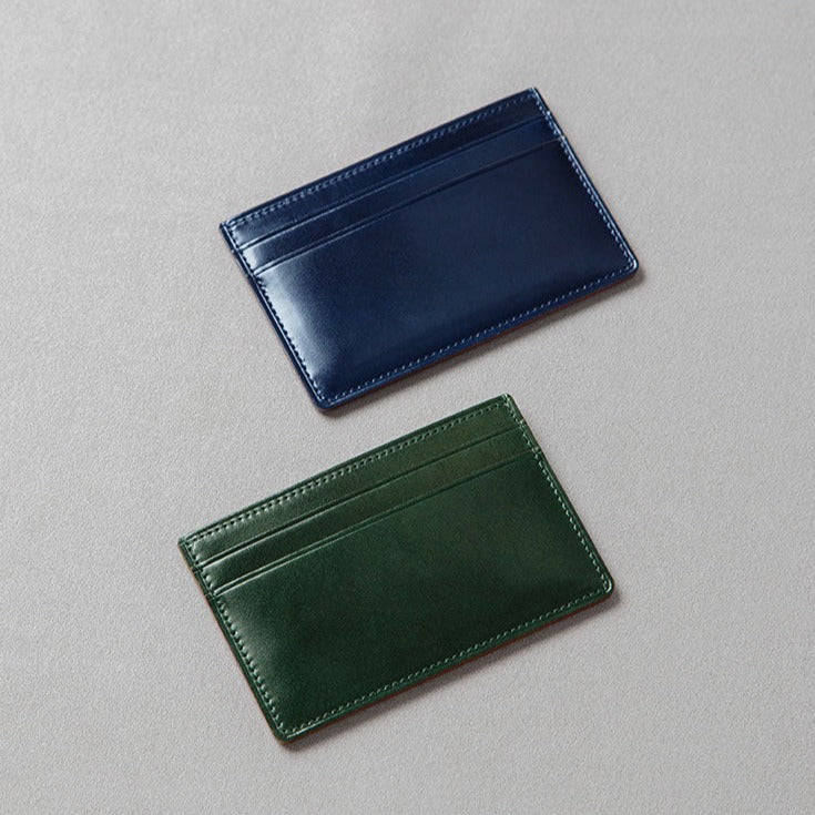 Cordovan Cordovan Card Holder in Black x Black Made in Japan