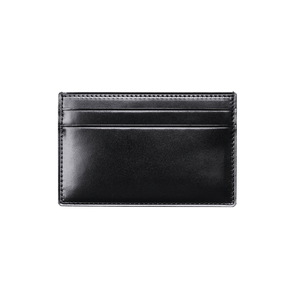 Cordovan Cordovan Card Holder in Black x Black Made in Japan