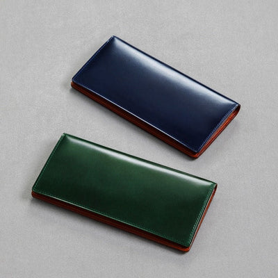 Cordovan Cordovan Long Wallet in Black x Black Made in Japan