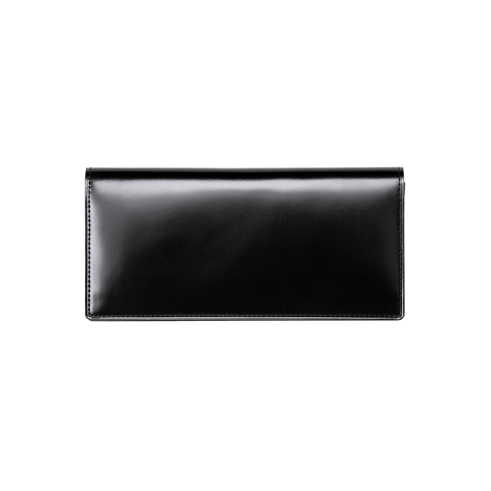 Cordovan Cordovan Long Wallet in Black x Black Made in Japan