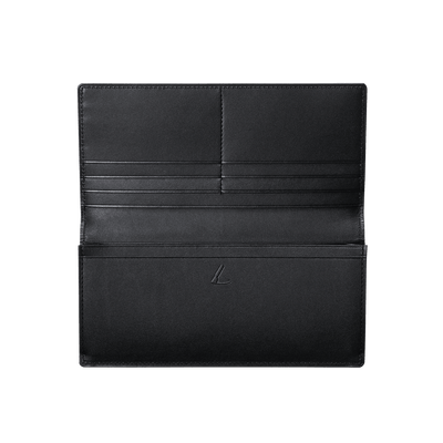 Cordovan Cordovan Long Wallet in Black x Black Made in Japan