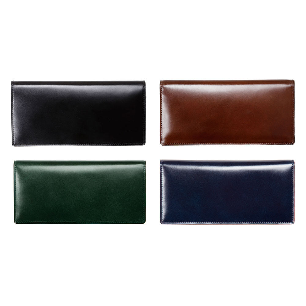 Cordovan Cordovan Long Wallet in Black x Black Made in Japan