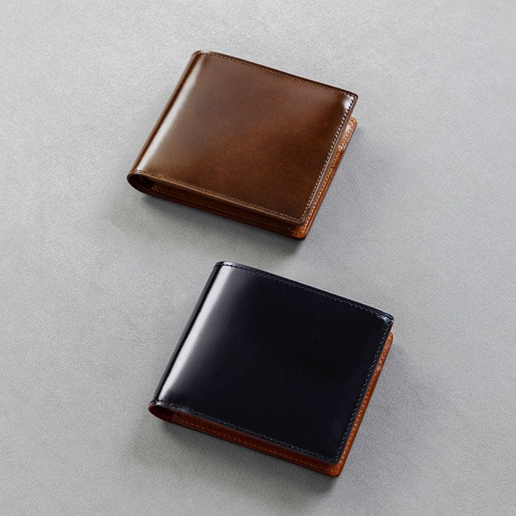 Cordovan Cordovan Wallet in Black x Black Made in Japan