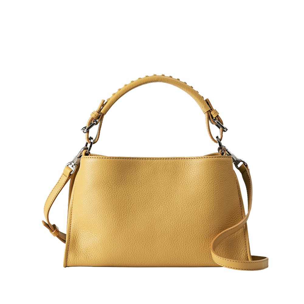 Cowhide (Field Soft Leather) Clarte 2way Shoulder in Mustard Yellow Made in Japan