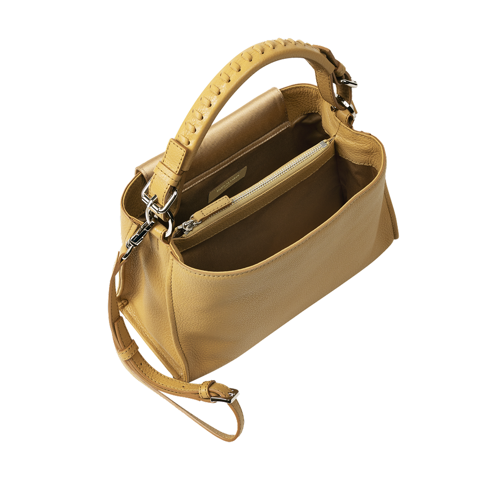 Cowhide (Field Soft Leather) Clarte 2way Shoulder in Mustard Yellow Made in Japan