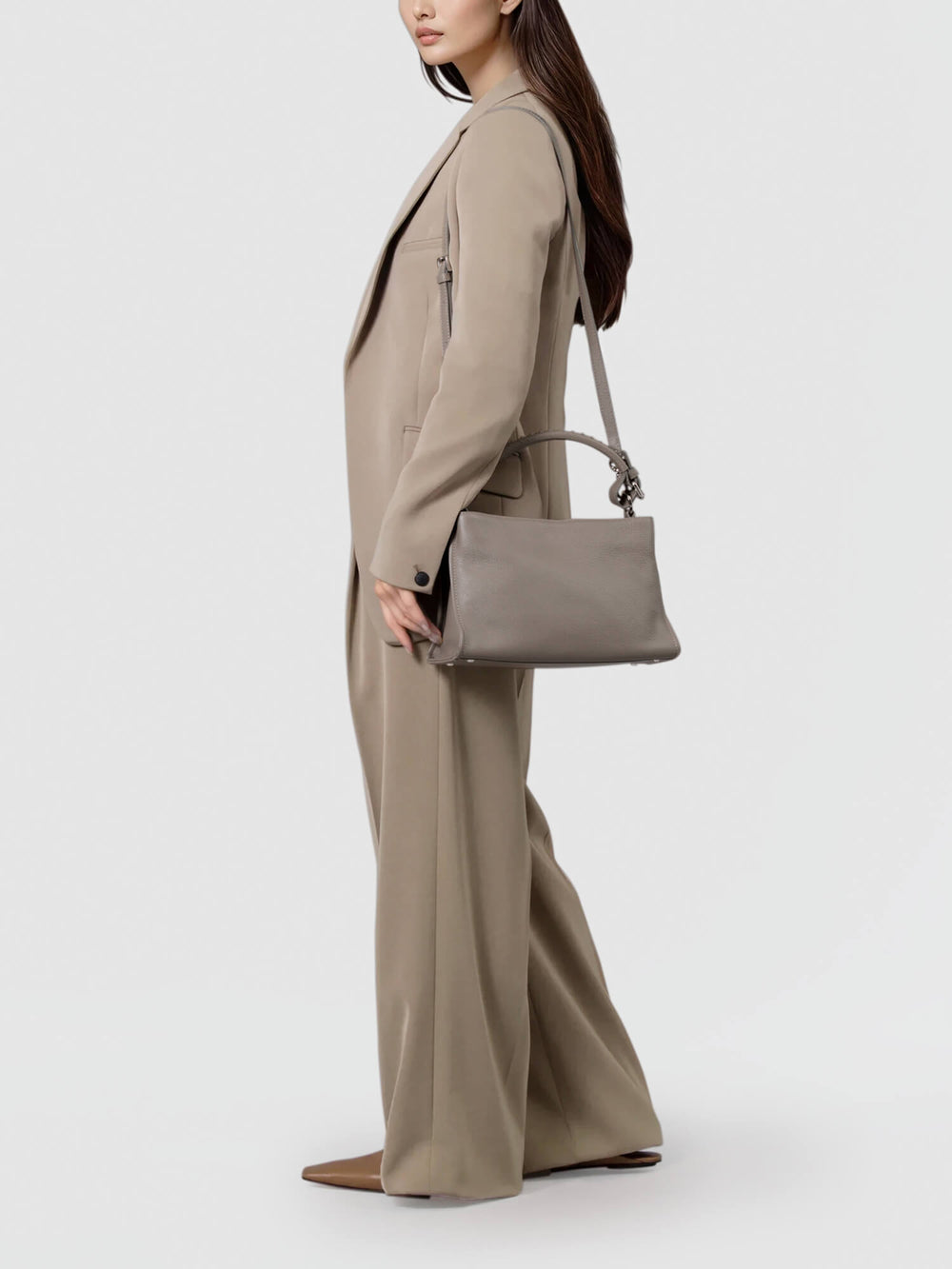 Cowhide (Field Soft Leather) Clarte 2way Shoulder in Mustard Yellow Made in Japan