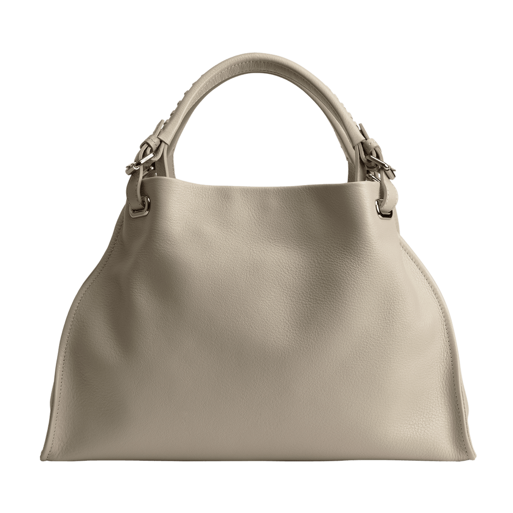 Cowhide  Clarte Arc Carry Tote in Sand Made in Japan