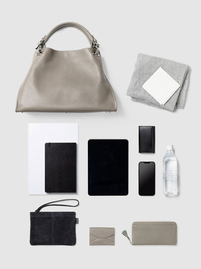 Cowhide (Field Soft Leather) Clarte Arc Carry Tote in Mustard Yellow  Made in Japan