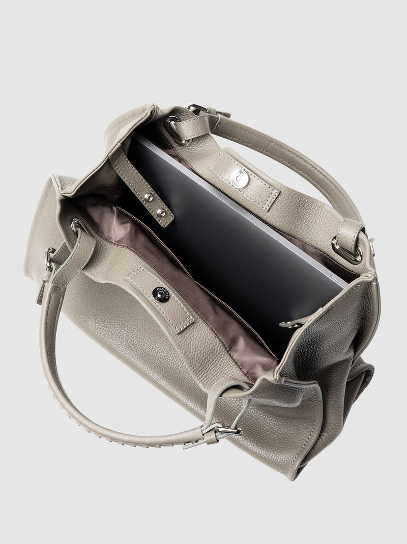 Cowhide (Field Soft Leather) Clarte Arc Carry Tote in Mustard Yellow  Made in Japan