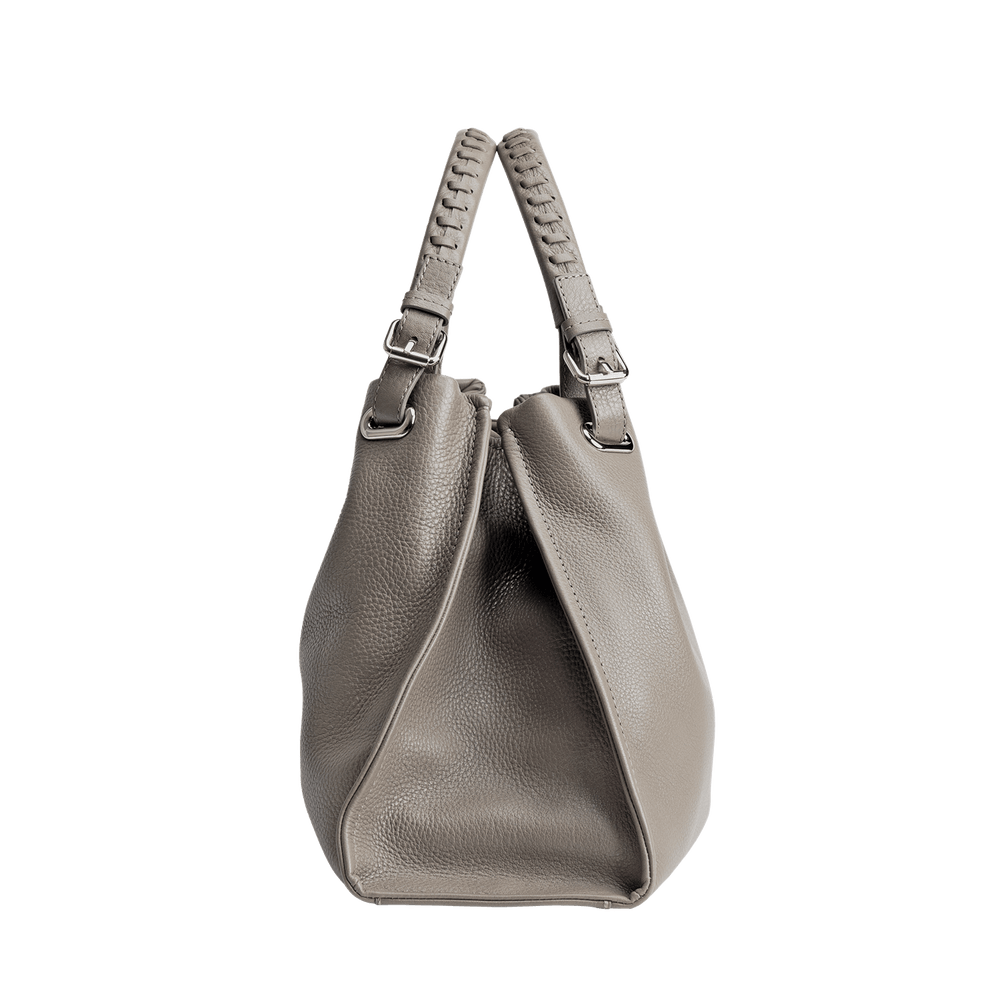 Cowhide  Clarte Arc Carry Tote in Celadon Made in Japan