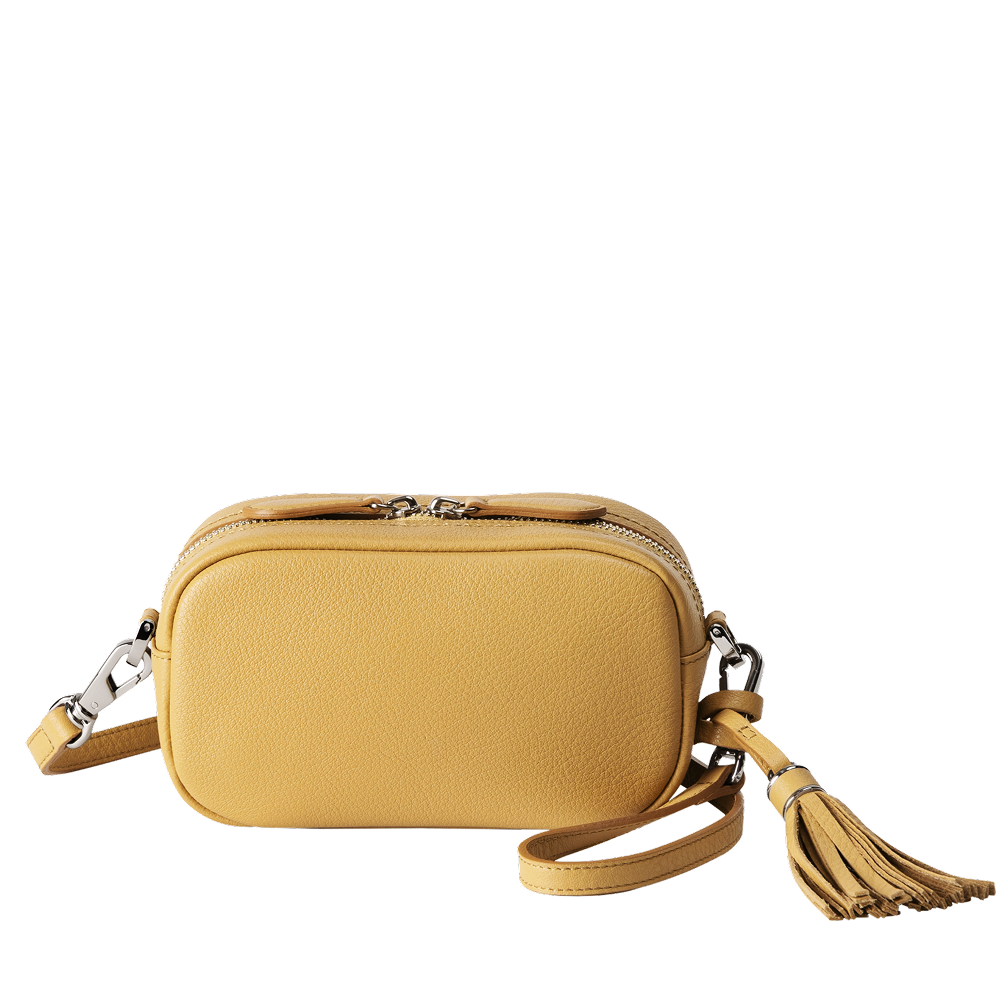 Cowhide (Field Soft Leather) Clarte Nano Shoulder in Mustard Yellow Made in Japan
